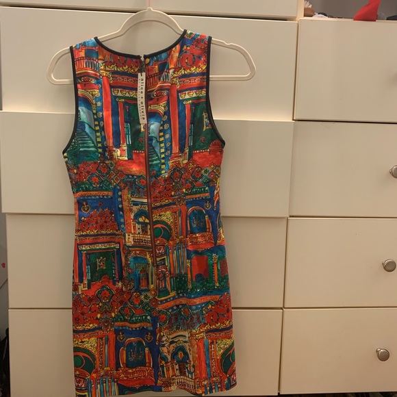 Alice and Olivia multicolored shift dress size 0 - Picture 5 of 5